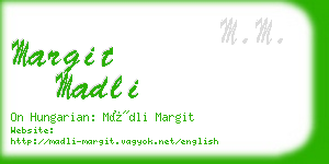 margit madli business card